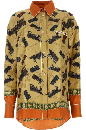 Bally Femme, Blouses et Chemises, Multicolore, Taille: 38 FR Chemise en Soie Imprimée