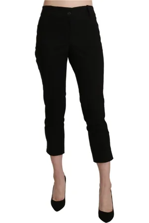 Bencivenga Femme, Pantalons, Noir, Taille: 44 FR Pantalon noir taille haute skinny cropped