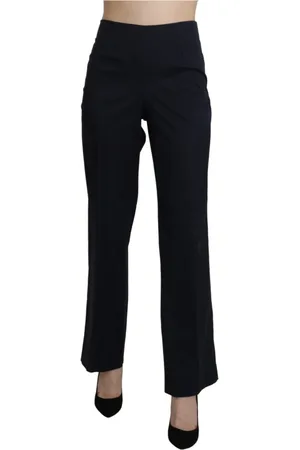 Bencivenga Femme, Pantalons, Bleu, Taille: 42 FR Pantalon Taille Haute Droit Bleu Marine