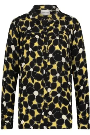 Fabienne Chapot Femme, Blouses et Chemises, Noir, Taille: 38 FR Chemisier Jacquard Floral