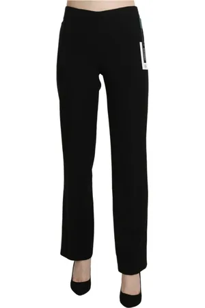 Bencivenga Femme, Pantalons, Noir, Taille: 40 FR Pantalon droit noir à taille haute