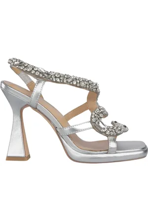 Alma en Pena Femme, Chaussures, Gris, Taille: 38 EU Sandales à Talons en Strass