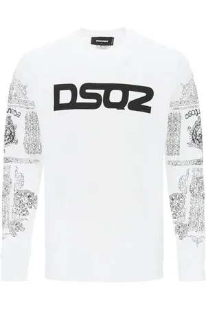 Dsquared2 Homme, Tops, Blanc, Taille: M T-shirt blanc à manches longues