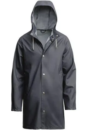 Stutterheim Unisex, Vestes, Noir, Taille: L Imperméable Léger Charbon