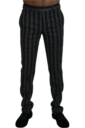 Bencivenga Homme, Pantalons, Gris, Taille: S Pantalon Chino Slim Fit à Carreaux Gris