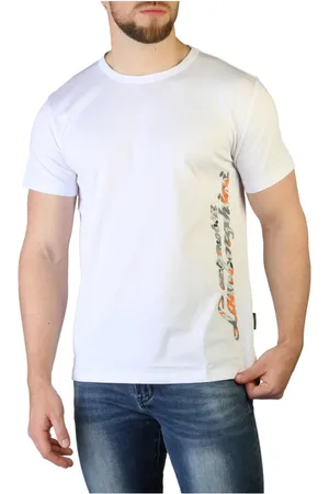 AUTOMOBILI LAMBORGHINI Homme, Tops, Blanc, Taille: M T-shirt Col Rond Uni