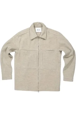 NN.07 Homme, Vestes, , Taille: S Veste zippée en laine mérinos douce