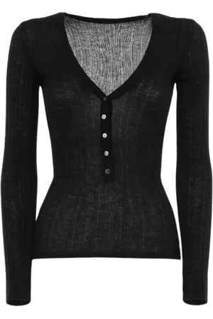 Durazzi Milano Femme, Pulls, Noir, Taille: 40 FR Pull en cachemire col en V
