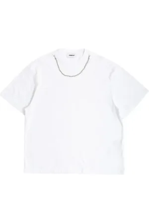 AMBUSH Femme, Tops, Blanc, Taille: 38 FR T-Shirt Blanc Ballchain à Manches Courtes