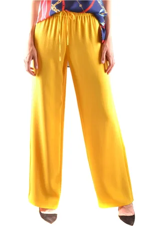 RED Valentino Femme, Pantalons, Jaune, Taille: 38 FR Pantalon Large Jaune Classique
