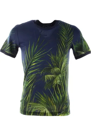 Dolce & Gabbana Homme, Tops, Bleu, Taille: S T-shirt Palms Homme