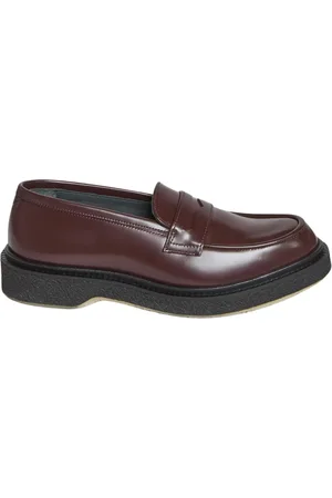 ADIEU PARIS Femme, Chaussures, Rouge, Taille: 36 EU Mocassins en Cuir Bordeaux