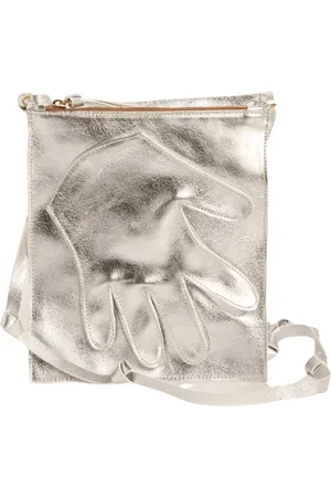 JEJIA Femme, Sacs, Gris, Taille: ONE Size Sac à Bandoulière en Cuir Argenté