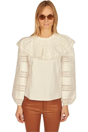SEA Femme, Blouses et Chemises, , Taille: 36 FR Chemise en Broderie Anglaise Ivoire