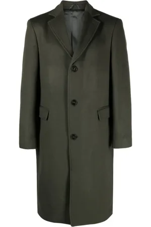 OFFICINE GENERALE Homme, Manteaux, Vert, Taille: M Manteau Luxueux en Laine/Cachemire
