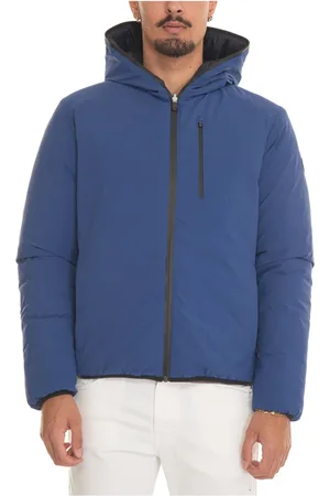 save the duck Homme, Vestes, Bleu, Taille: L Veste à Capuche Réversible et Imperméable