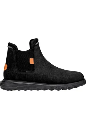 Hey dude Homme, Chaussures, Noir, Taille: 44 EU Bottes en Cuir Noires - Imperméables et Stylish