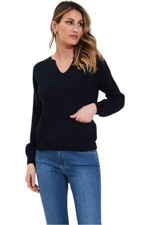 Gran Sasso Femme, Pulls, Bleu, Taille: 38 FR Pull Rasato