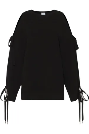 Dondup Femme, Pulls, Noir, Taille: 36 FR Pull en Viscose à Manches Longues