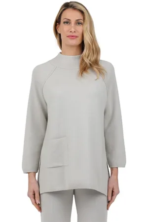 Gran Sasso Femme, Sweatshirts et sweats à capuche, , Taille: 40 FR Haut à manches raglan avec fentes latérales et poche appliquée