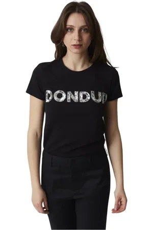 Dondup Femme, Tops, Noir, Taille: 40 FR T-Shirt Décontracté