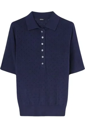 Aspesi Femme, Tops, Bleu, Taille: 38 FR Polo Classique