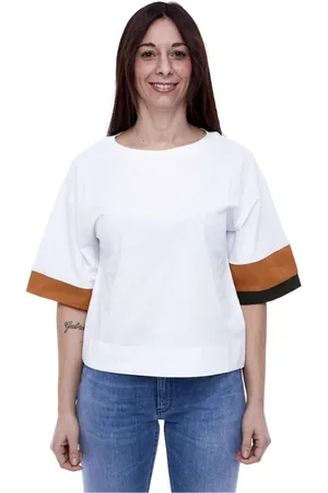 ALPHA STUDIO Femme, Tops, Blanc, Taille: 36 FR T-shirt Col Roulé Femme