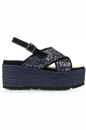 Espadrilles Femme, Chaussures, Bleu, Taille: 40 EU Chaussures Slip-On Paillettes