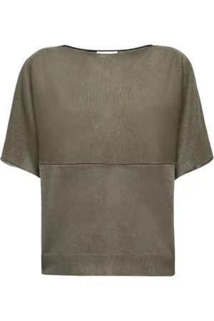 ALPHA STUDIO Femme, Blouses et Chemises, Vert, Taille: 36 FR Kimono Bateau Top