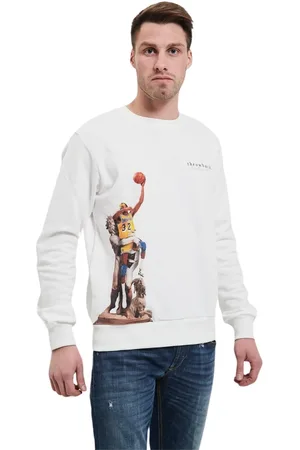 Throwback. Homme, Sweatshirts et sweats à capuche, Blanc, Taille: M SweaT-shirt Stylé