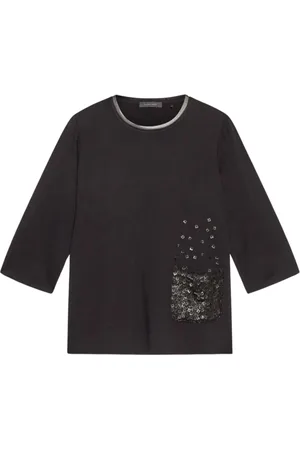 Elena Miro Femme, Blouses et Chemises, Noir, Taille: 38 FR Chemise Élégante