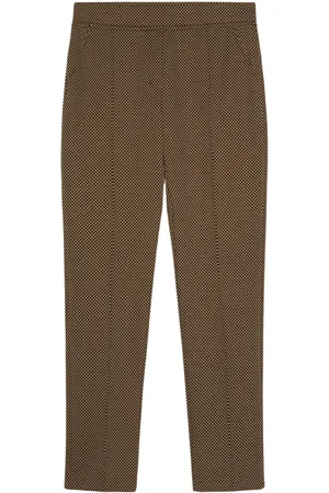 Elena Miro Femme, Pantalons, Brun, Taille: 42 FR Pantalon Jacquard Extensible