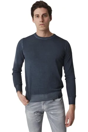 BOB der Bär Homme, Sweatshirts et sweats à capuche, Bleu, Taille: S Pull à col roulé en coton
