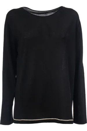 LE TRICOT PERUGIA Femme, Pulls, Noir, Taille: 42 FR Pull en laine vierge avec détail lurex