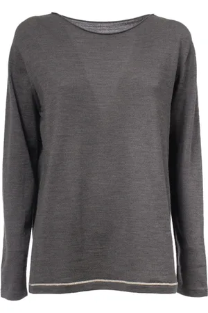 LE TRICOT PERUGIA Femme, Pulls, Gris, Taille: 38 FR Pull en laine vierge avec détail Lurex