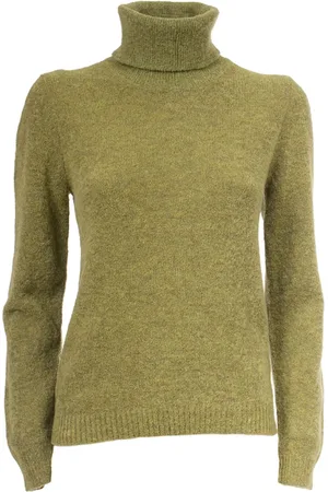 Gran Sasso Femme, Pulls, Vert, Taille: 36 FR Pull Slim Fit Col Roulé
