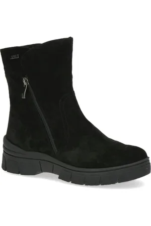 Caprice Femme, Chaussures, Noir, Taille: 36 EU Bottines Noires en Daim Fermées
