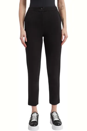 Twin-Set Femme, Pantalons, Noir, Taille: 42 FR Pantalon Cigarette Scuba Noir