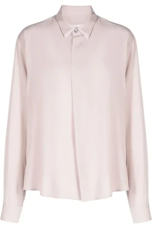 Ami Femme, Blouses et Chemises, Rose, Taille: 36 FR Top en Crêpe Rose Poudré