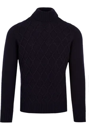 DRUMOHR Homme, Pulls, Bleu, Taille: M Pull Bleu Nuit