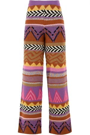 AKEP Femme, Pantalons, Multicolore, Taille: 38 FR Pantalon Multicolore pour Femme