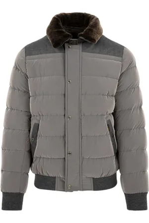 MOORER Homme, Vestes, , Taille: M Veste matelassée en duvet avec boutons-pression et lanière en cuir