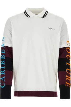 Botter Homme, Tops, Blanc, Taille: S Polo en coton multicolore