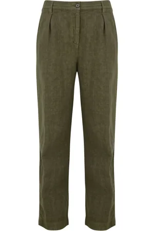 Aspesi Femme, Pantalons, Vert, Taille: 36 FR Pantalon Vert à Taille Élastique