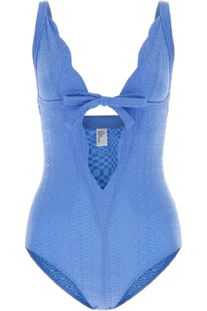 Lisa Marie Fernandez Femme, Maillots de bain, Bleu, Taille: 36 FR Maillot de bain Scallop Bow en Bleu Céruléen