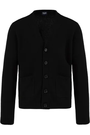 DRUMOHR Homme, Pulls, Noir, Taille: 2XL Cardigan Noir pour Homme