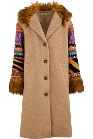 AKEP Femme, Manteaux, Brun, Taille: 38 FR Manteaux Camel pour Femme