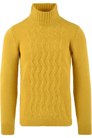 D.A. Daniele Alessandrini Homme, Pulls, Jaune, Taille: S Pulls Jaunes - Modèle Giulietta 13