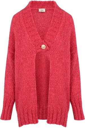 AKEP Femme, Pulls, Rose, Taille: 36 FR Fuchsia Cardigan Sweaters