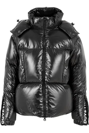 Duvetica Femme, Vestes, Noir, Taille: 38 FR Veste à fermeture éclair avant et capuche